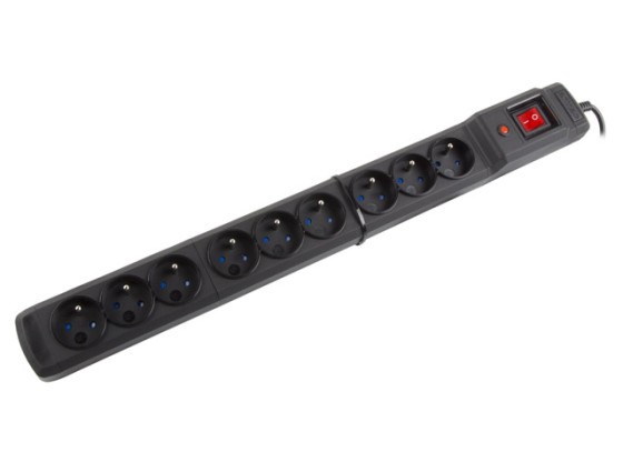 PŘEPĚŤOVÁ OCHRANA ARMAC MULTI M9 1,5 M 9X FRANCOUZSKÉ ZÁSUVKY ČERNÁ