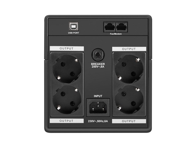 UPS ARMAC HOME H/1500F/LED LINE-INTERACTIVE 1500VA 4X SCHUKO ZÁSUVKY USB-B LED 3