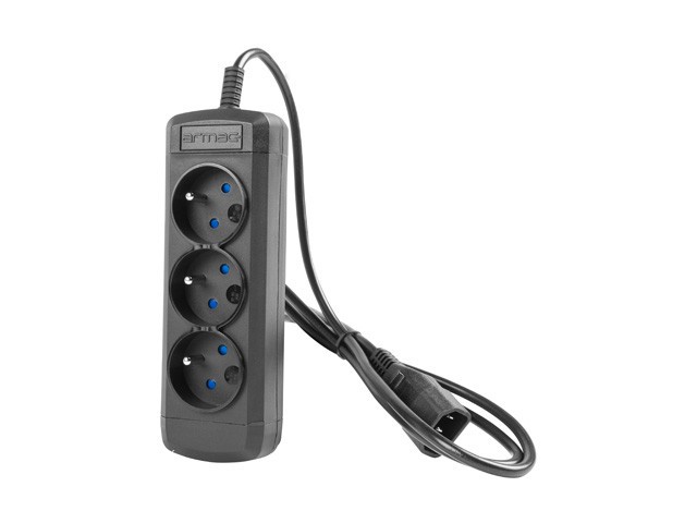 NAPÁJECÍ LIŠTA ARMAC ARCOLOR3 3X ZÁSUVKY PRO UPS IEC C14 VSTUPNÍ KONEKTOR 3