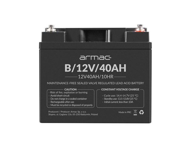 UNIVERZÁLNÍ BATERIE ARMAC VRLA AGM 12V/40AH 1
