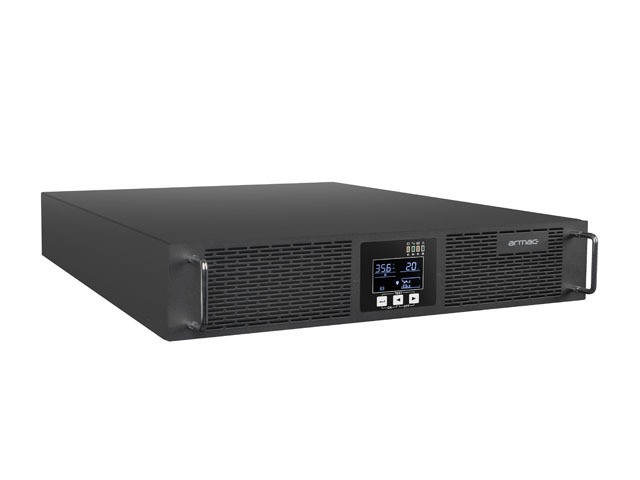 UPS RACK ARMAC R/2000I/PF1 ON-LINE 2000VA 8X IEC C13 ZÁSUVEK USB-B LCD KOVOVÝ KUFR 3